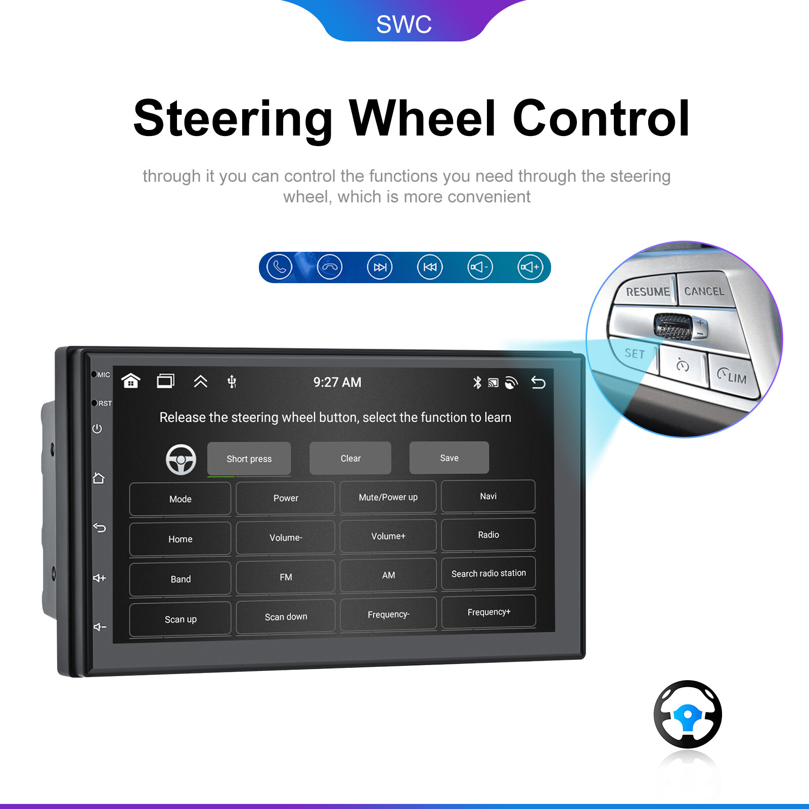 7″ Android 13 Carplay Double 2 Din Car Stereo Radio 4G+64G 8 Core GPS DSP Camera