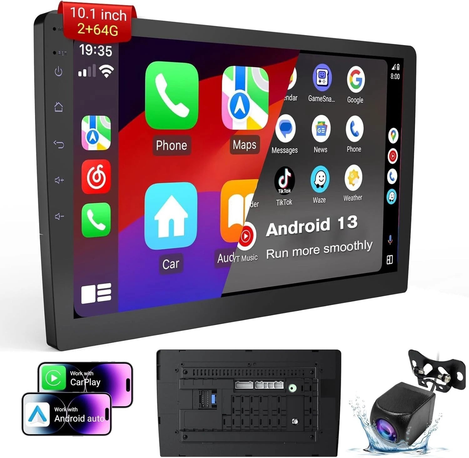 Car Audio Revolution: 10.1” Android 13 Stereo with Backup Camera & Hi-Fi Sound