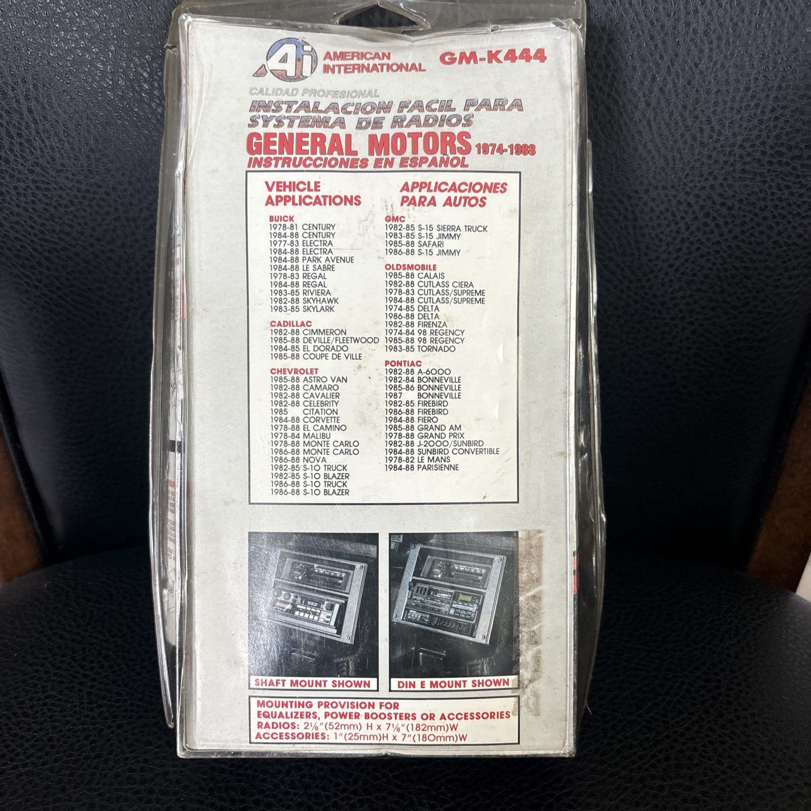 Vintage GM Car Stereo Mounting Kit GM-K444 Dash Kit for GM 1974 – 1988