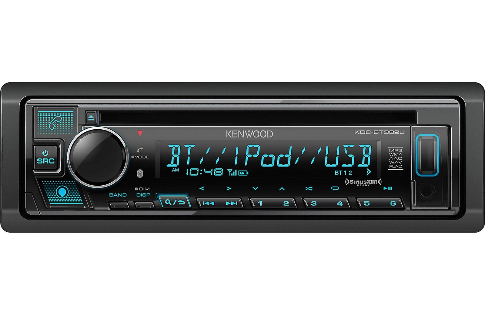 Kenwood KDC-BT382U Single DIN Bluetooth CD Stereo Receiver + Alexa Voice Control