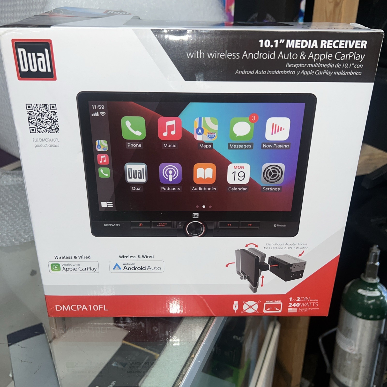 Dual 10.1 Touch Screen Car Radio Brand New In Box Apple And Android Play