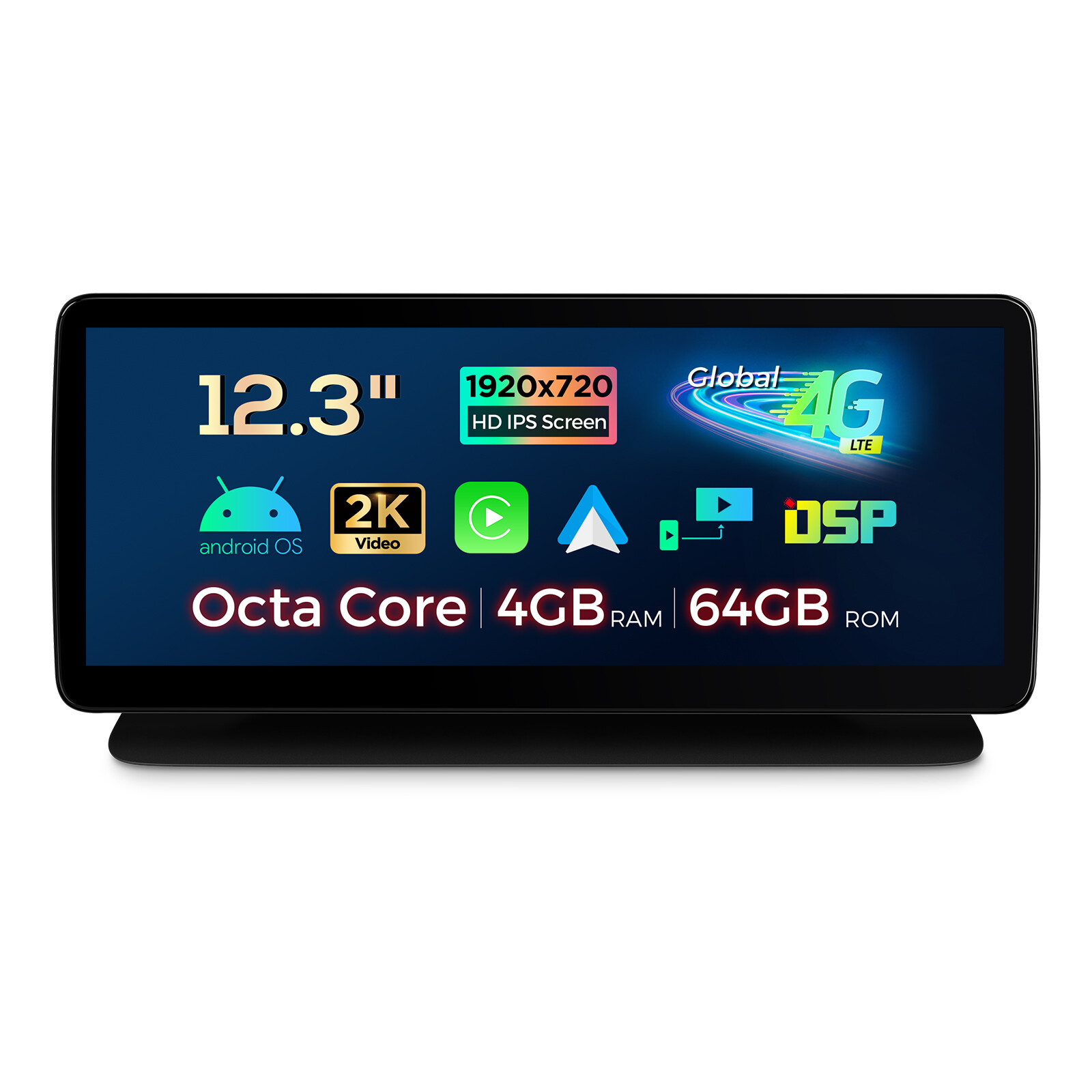 12.3″ Android 14 8-Core Car Play Stereo GPS 4G WiFi For Benz W218 C218 2014-2017