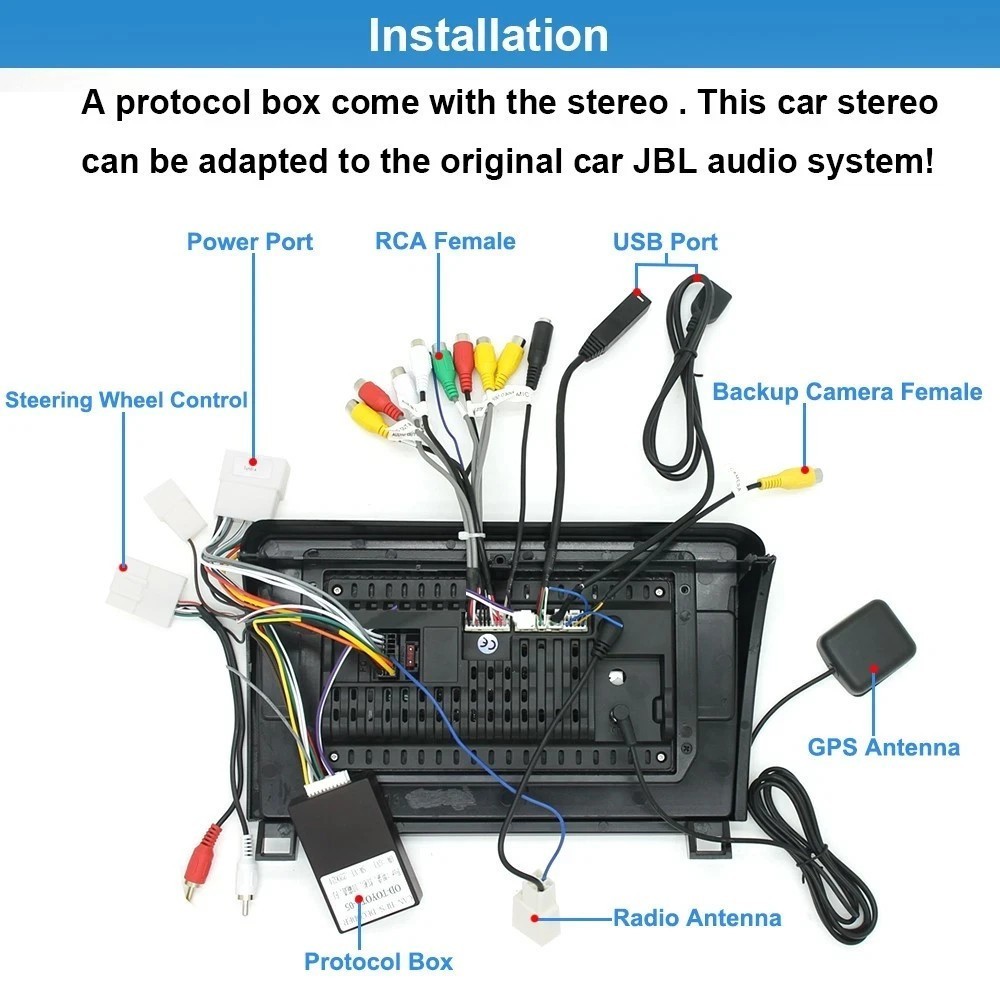 4+64G Car Stereo Radio Carplay Fit JBL For Toyota Tundra 2007-13/Sequoia 2008-18