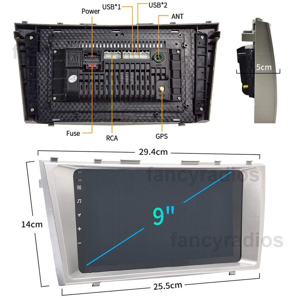 For 2007-2011 Toyota Camry Apple CarPlay Android 13 Car Stereo Radio GPS WIFI BT