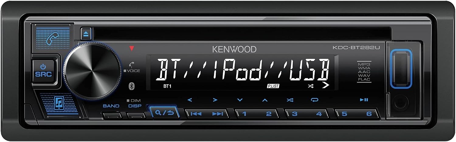 KENWOOD KDC BT282U CD Car Stereo Single Din Bluetooth