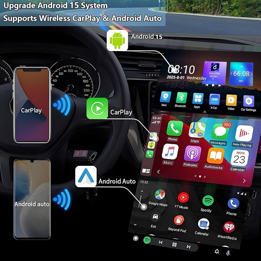 Car Radio Replacement for Jeep Wrangler JK 2007-2018: 8-Core 4GB+64GB 10.2 Inch