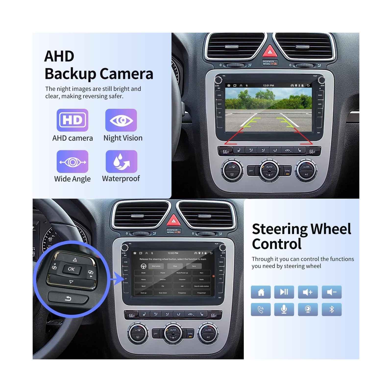 Car Radio for VW Volkswagen Seat Golf Passat Jetta Beetle Tiguan Touran EOS 8…