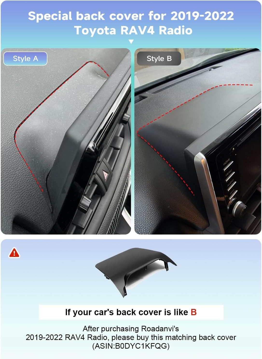 Roadanvi Android 14 6+128G 12.3″ Car Stereo for Toyota RAV4 2019-2022 X14 Series
