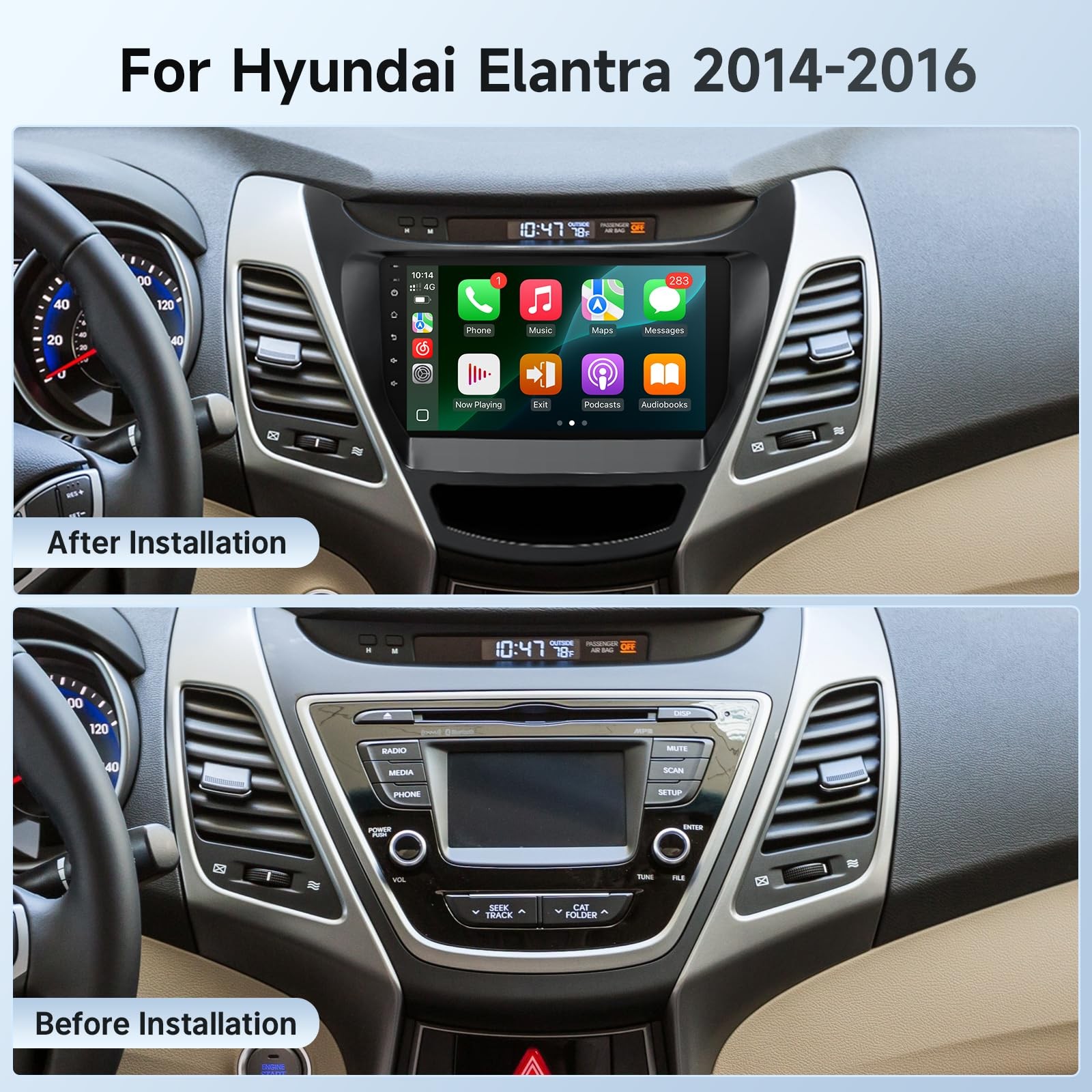 Leadfan Elantra 2014-16 Stereo Carplay BT