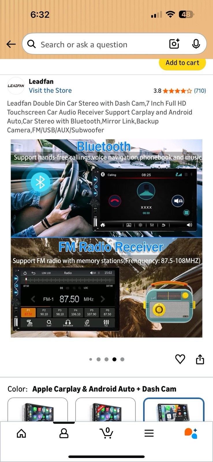 Leadfan Car MP5 Player Multimedia Car Stereo MP5 & Radio Receiver Audio System