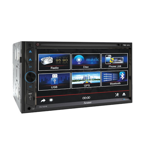 FARENHEIT CAR 2-DIN 7″ LCD MONITOR GPS NAVIGATION DVD CD STEREO BLUETOOTH REMOTE