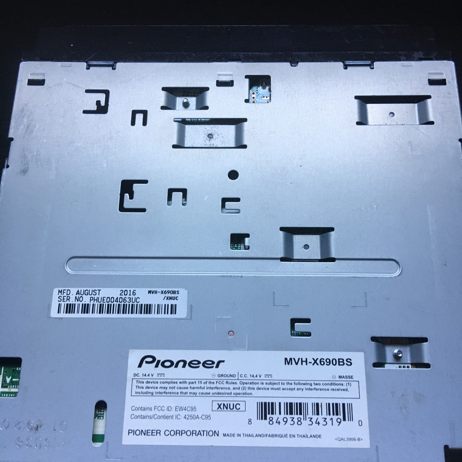 Pioneer MVH-X690BS Digital Media Receiver with Bluetooth & Smartphone Control