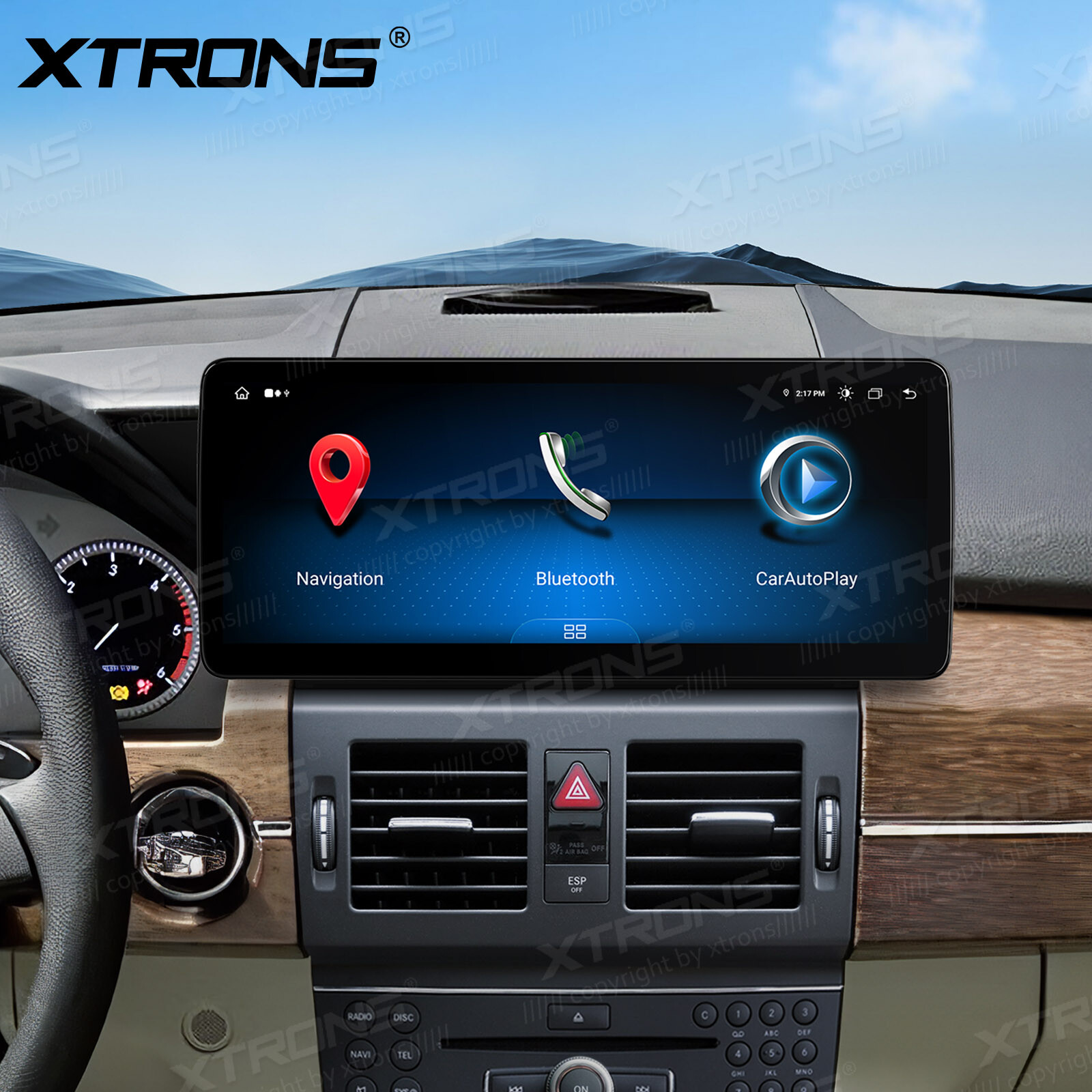 12.3″ Android 13 8-Core Car Stereo GPS Retrofit For Benz GLK-Class X204 2008-12