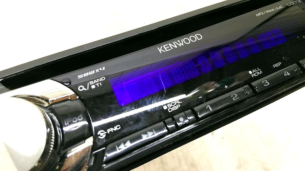 Kenwood U373 Car Stereo Receiver Tested Working USB AUX w/ Manual