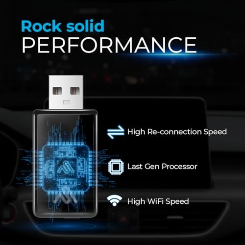 8PRO Wireless Adapter – Convert Wired CarPlay or Android Auto to Wireless,