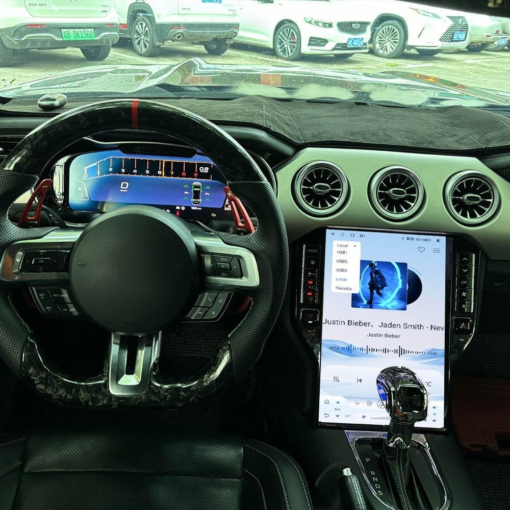8G+128G Car Stereo for Ford Mustang 2015-2021 Apple CarPlay Android 13 Car Radio