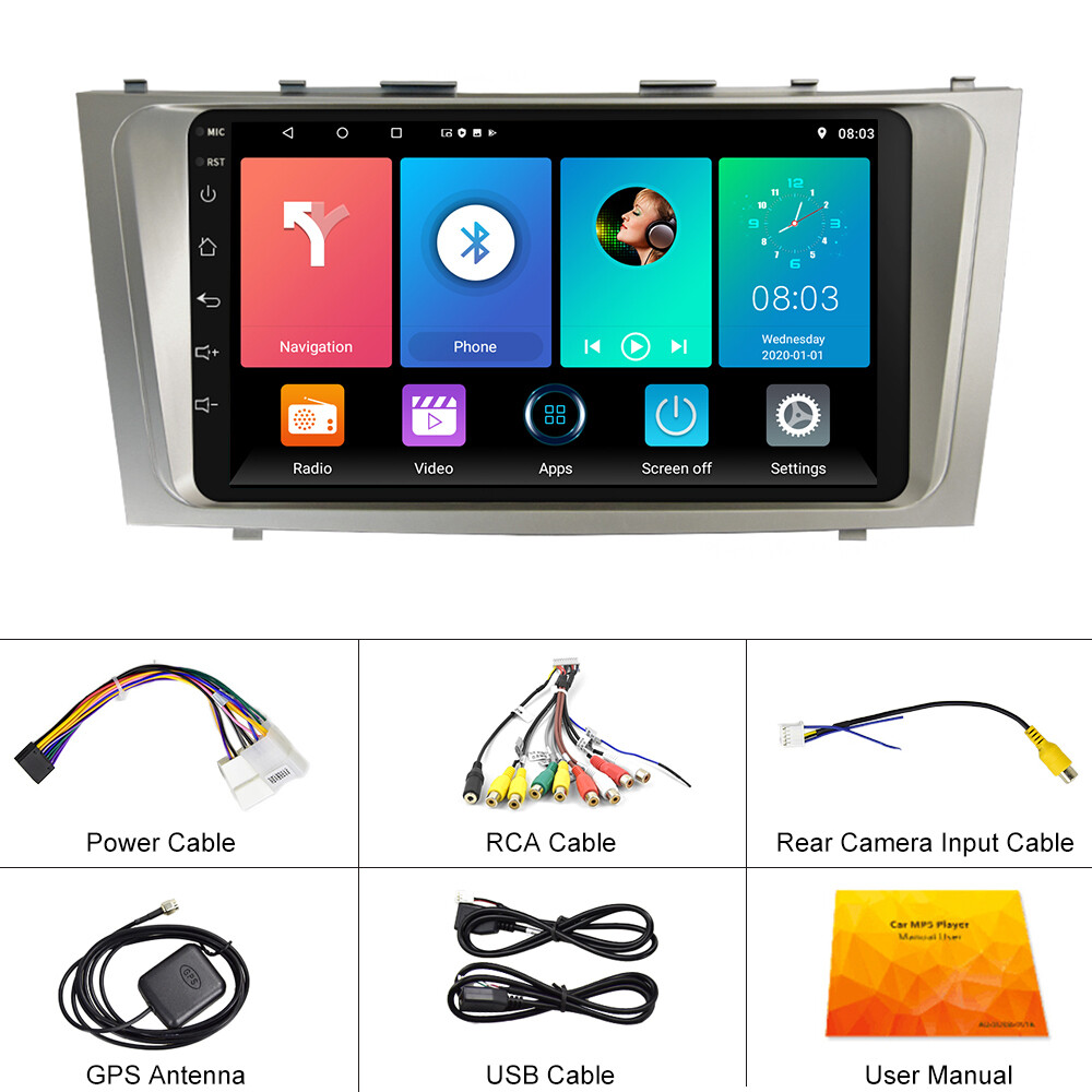 Android 15 Apple CarPlay GPS Navi For Toyota Camry 2007-2011 Car Stereo Radio