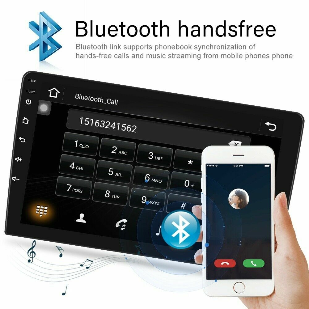 9″ 2Din Android 12 Car Stereo Apple Carplay Radio GPS Navi WiFi Touch FM Player