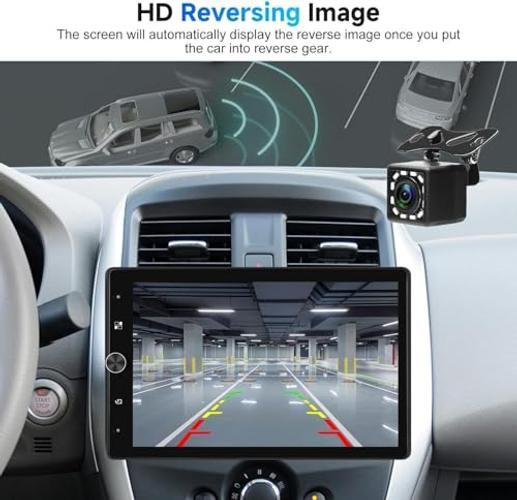 10.4″ Single Din Radio Car Stereo with Wireless CarPlay & Android 10.4 Inch