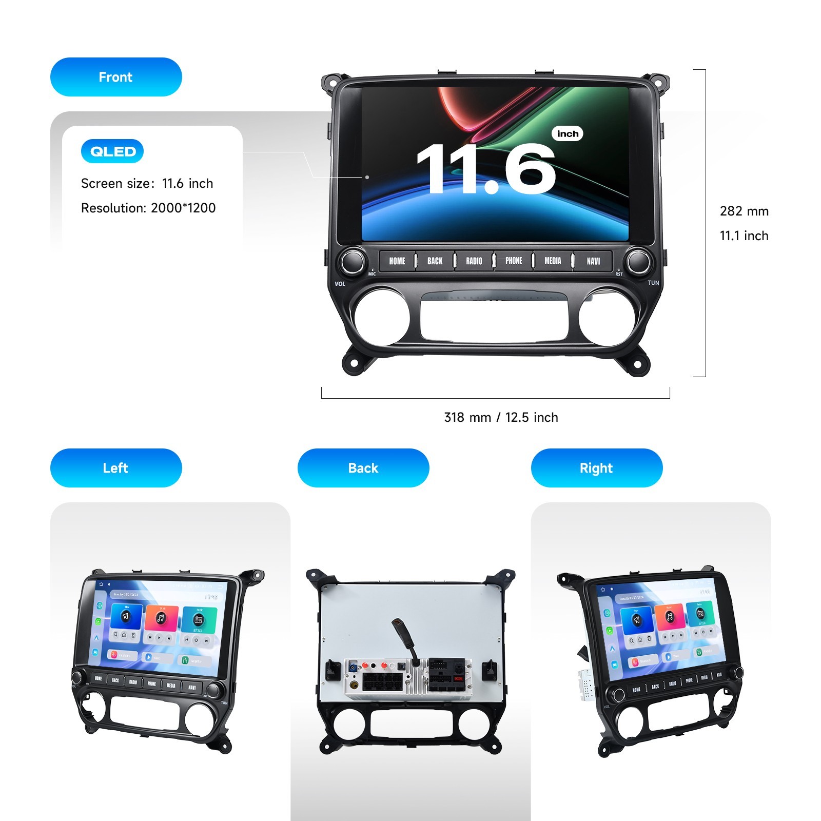 Dasaita Car Stereo for Chevrolet Silverado GMC Sierra 2014-2019 GPS Navi BT WiFi