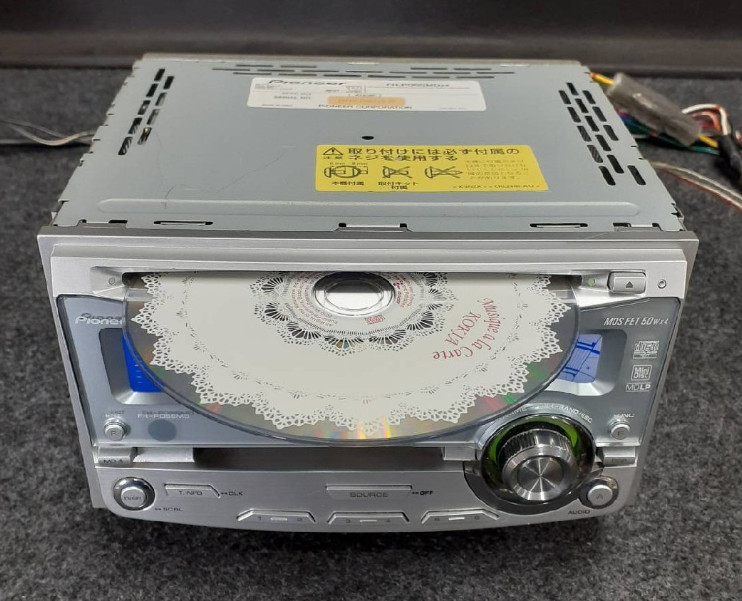 Pioneer Carrozzeria FH-P055MD 2DIN Car Audio CD MD Player Tested Working
