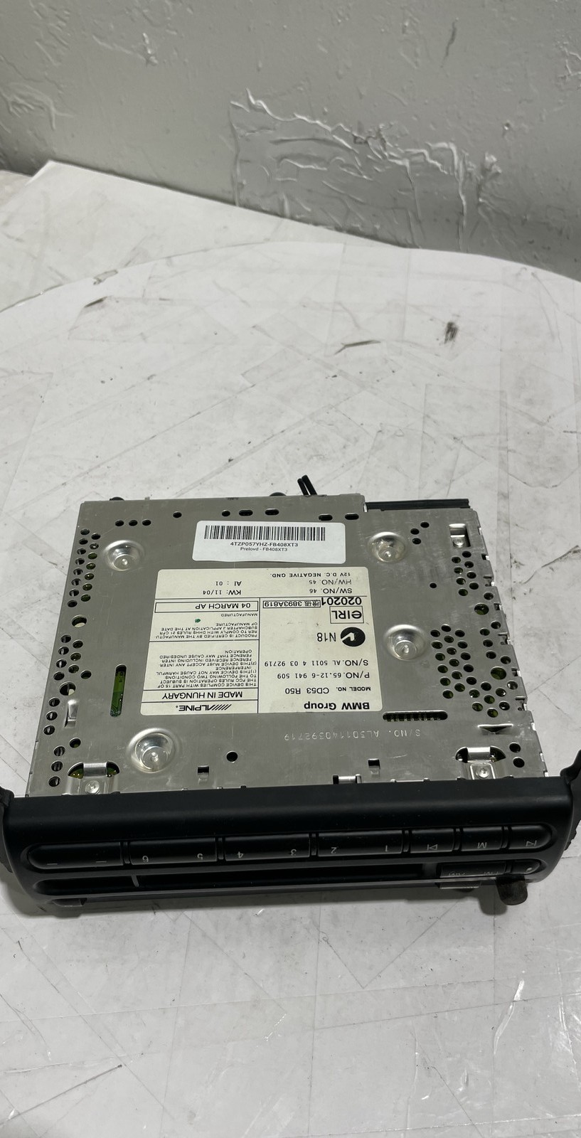 BMW Mini Cooper CD53 R50 Radio CD Player 65126941509 Alpine