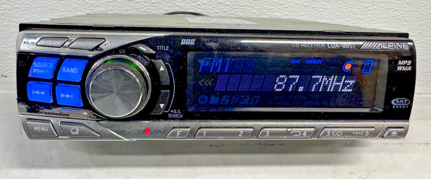 Alpine CDA-9851 CD player radio stereo single din MP3 WMA SAT Ready Rare EQ
