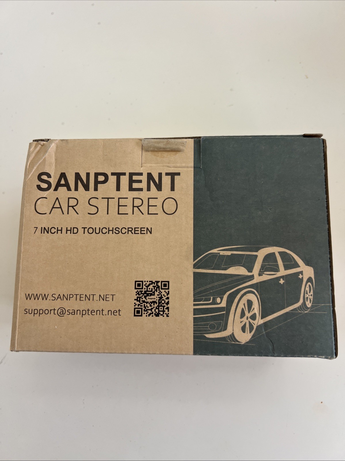 Sanptent 7 Inch HD Touchscreen Double Din Car Stereo