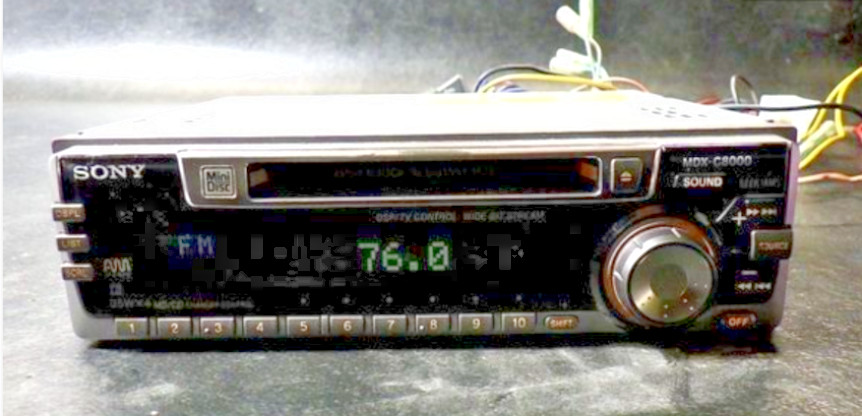 SONY MDX-C8000 1DIN MD Head Unit Car Audio Deck Tuner Wide Bit Stream Japan