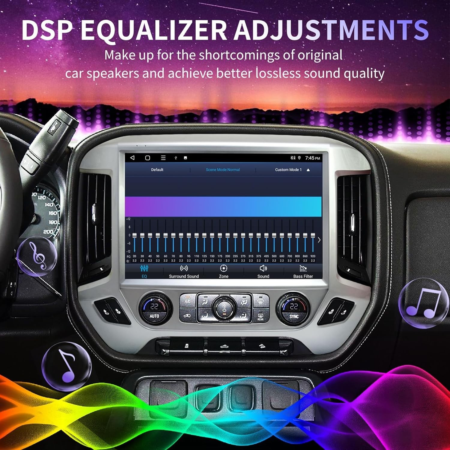 13.1 Inch Car Radio for Chevrolet Silverado GMC Sierra 2014-2019 silver