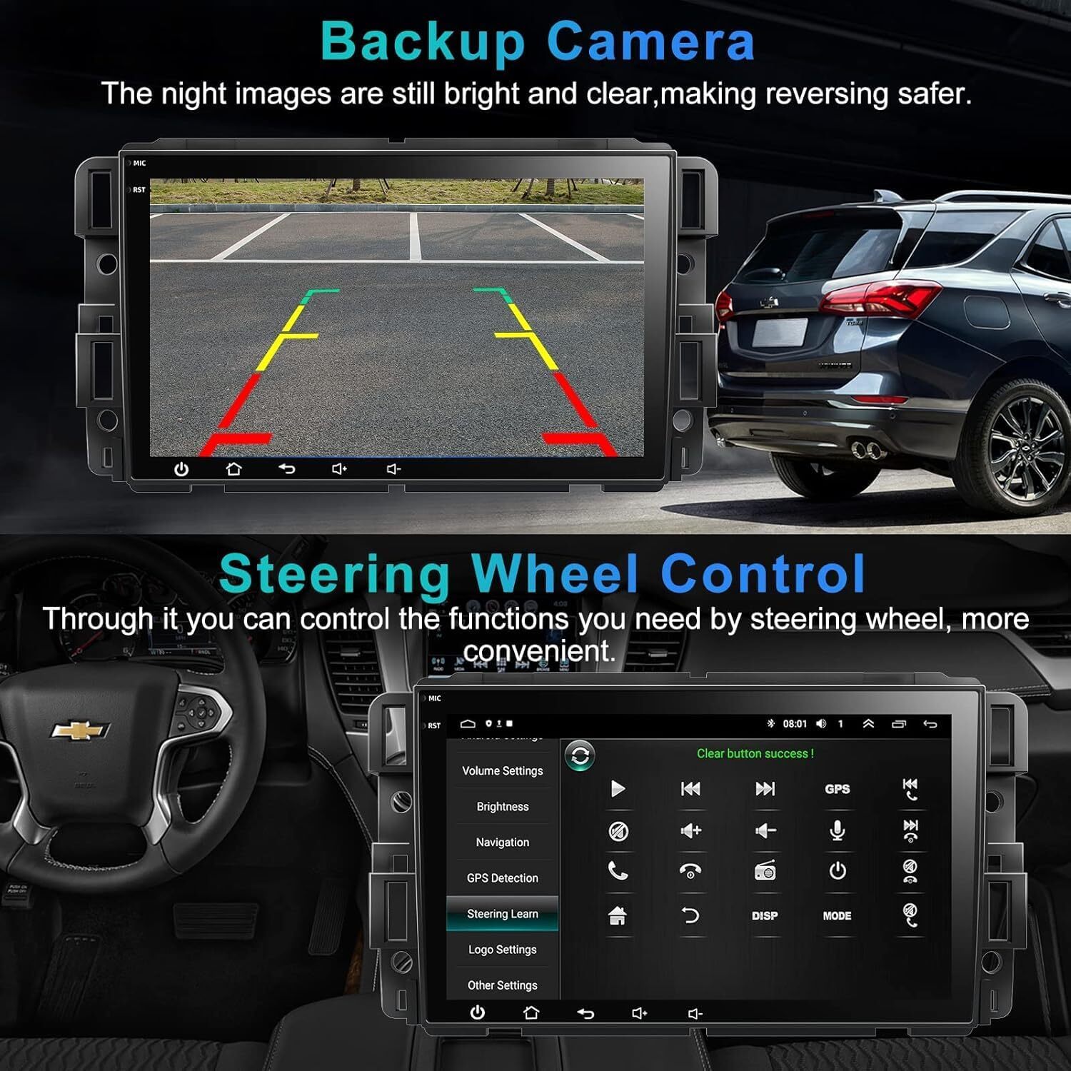 4+64G For 2009-2012 Chevrolet Silverado Wifi Carplay Android 13 Stereo Radio GPS