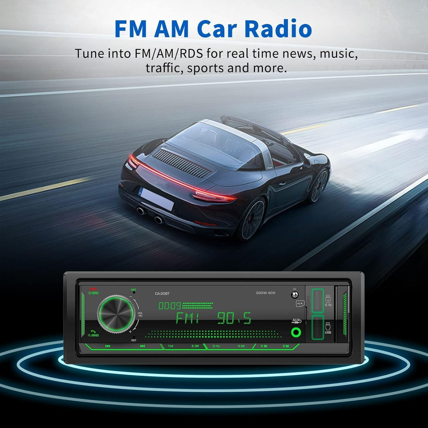 Audio Experience: Bluetooth Single Din Car Stereo with Subwoofer Support