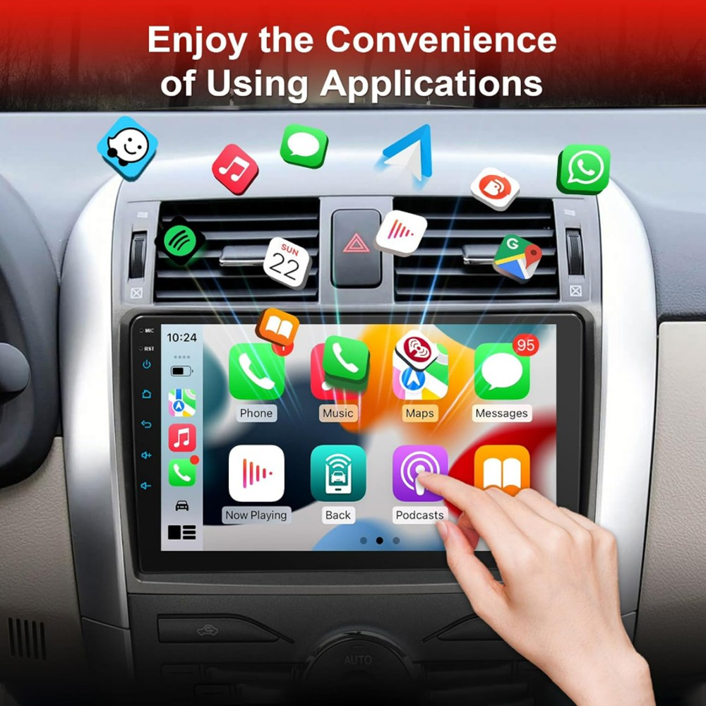 9” Android Car Stereo 2+32G Touchscreen Corolla 2009-2013 Carplay GPS