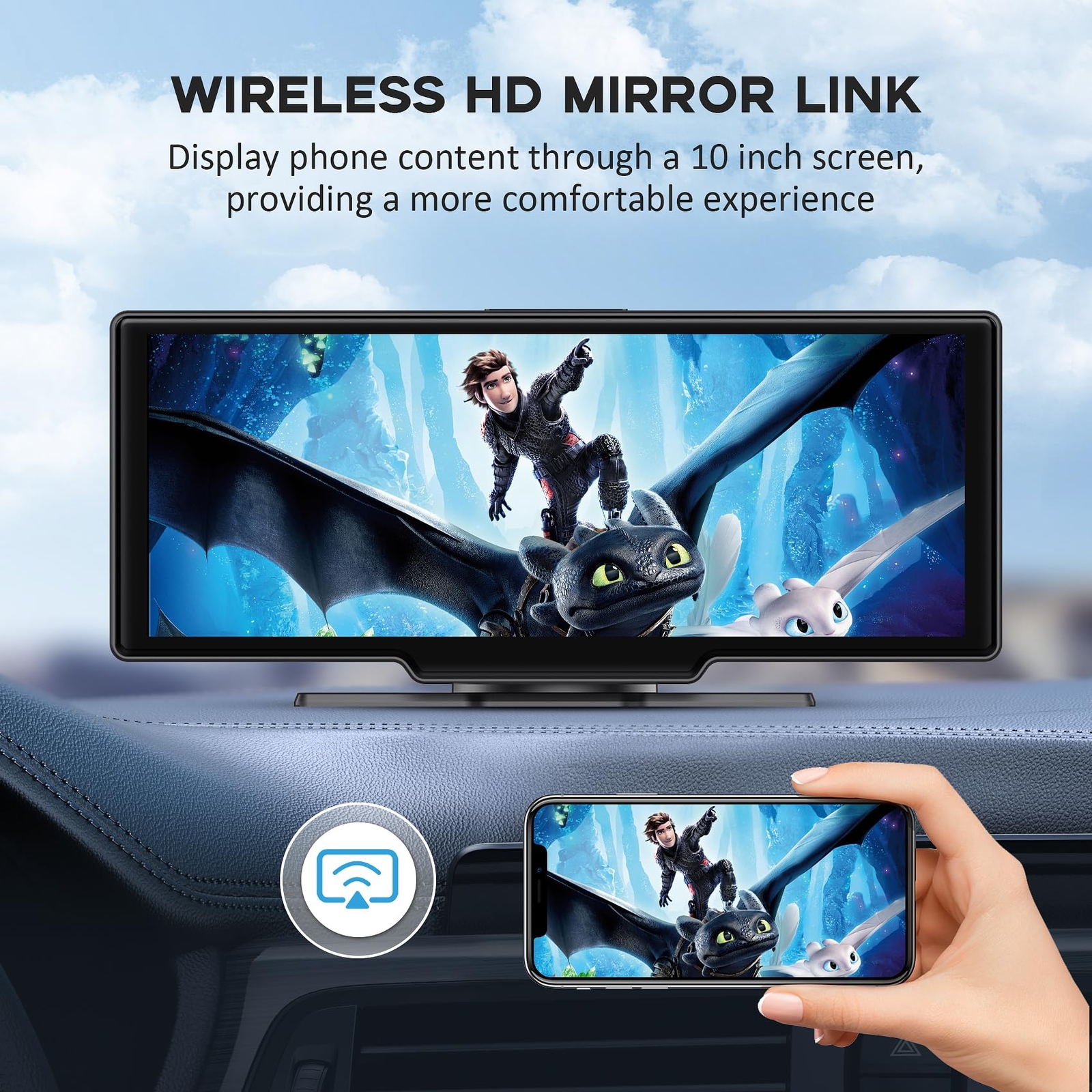 Wireless Carplay Screen For Car 10.26″ Hd Carplay And Android Auto Touch Screen