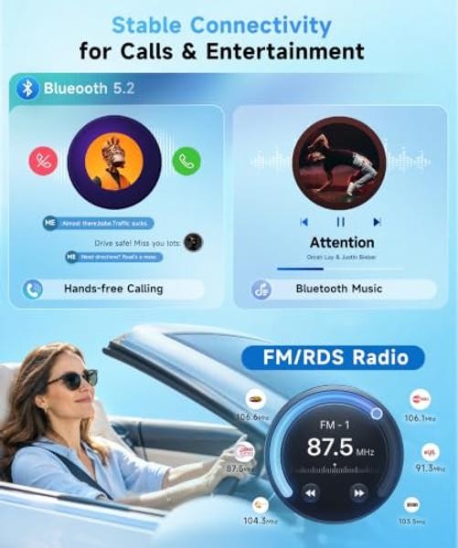 10.1 Inch Single Din Radio with CarPlay Android Auto Bluetooth 5.2 1280×720