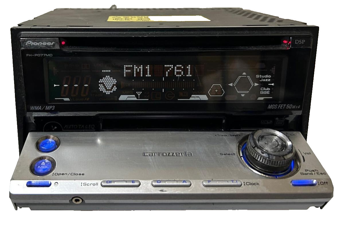 Pioneer Carrozzeria FH-P077MD 2DIN CD/MD/AM/FM Player Deck JDM