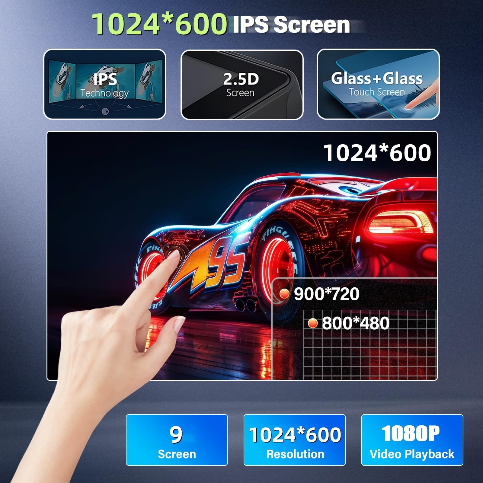 [2+32G] Android 13 Car Radio for Hyundai Santa Fe IX45 2013-2018 Link, 9” Touch