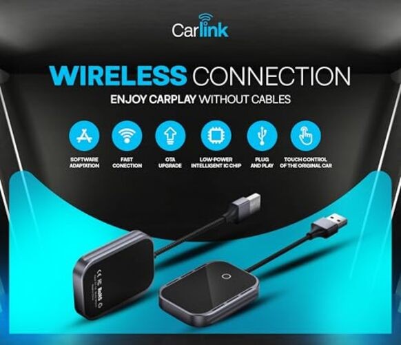 Carlink Wireless CarPlay & Android Auto Adapter for iPhone & Android – USB-C,