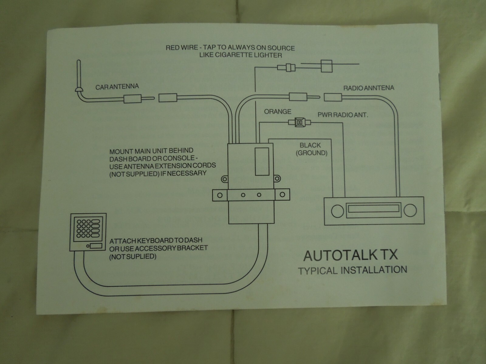 Autotalk TX In-Car Audio TV Info System Auto Truck Boat Brand New