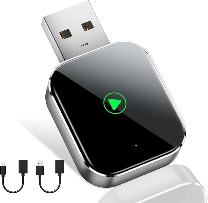 Mini CarPlay Wireless Adapter for Apple iPhone – Converts Wired to Wireless C…
