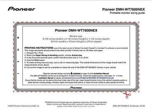 Pioneer DMH-WT7600NEX 9″ Digital Multimedia Receiver Single Din HD Floating Dis