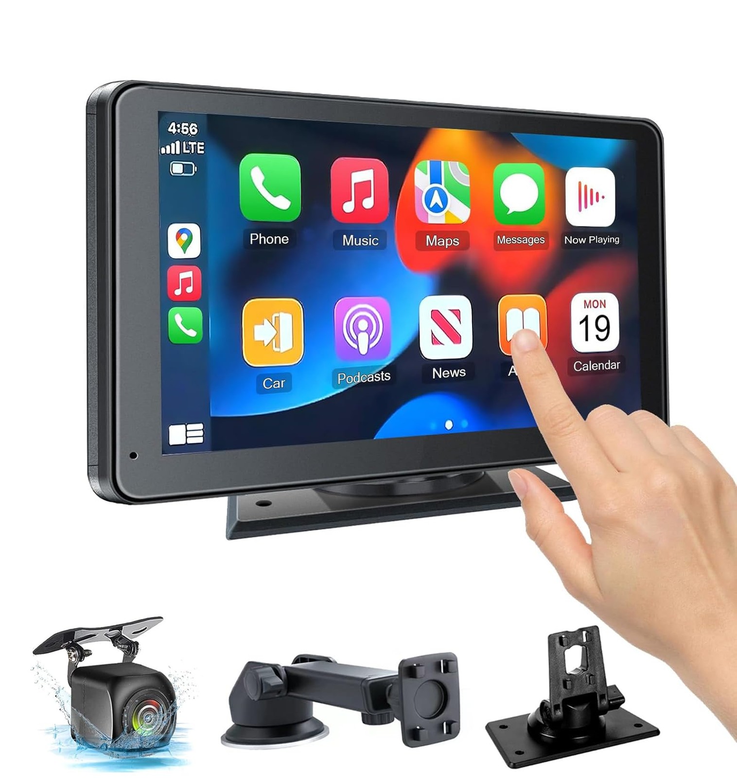 7″ Wireless Carplay & Android Auto Screen Bluetooth 5.0 Marine Stereo