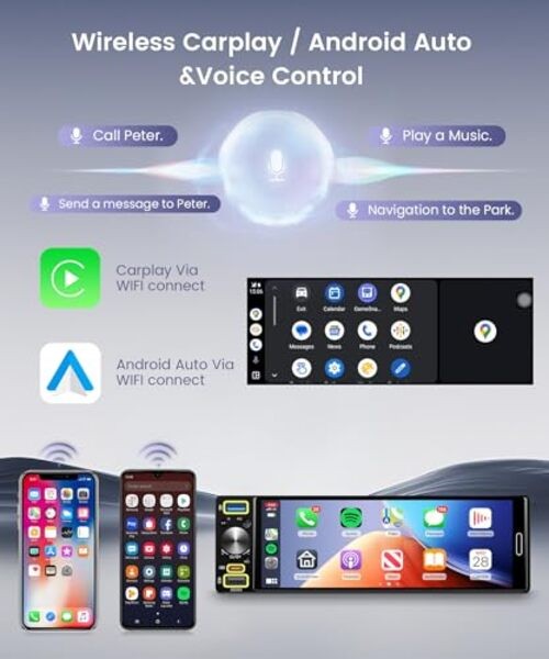 6.5 inch Single Din Car Radio Wireless Carplay 6.5 inch+Wireless Carplay+AM