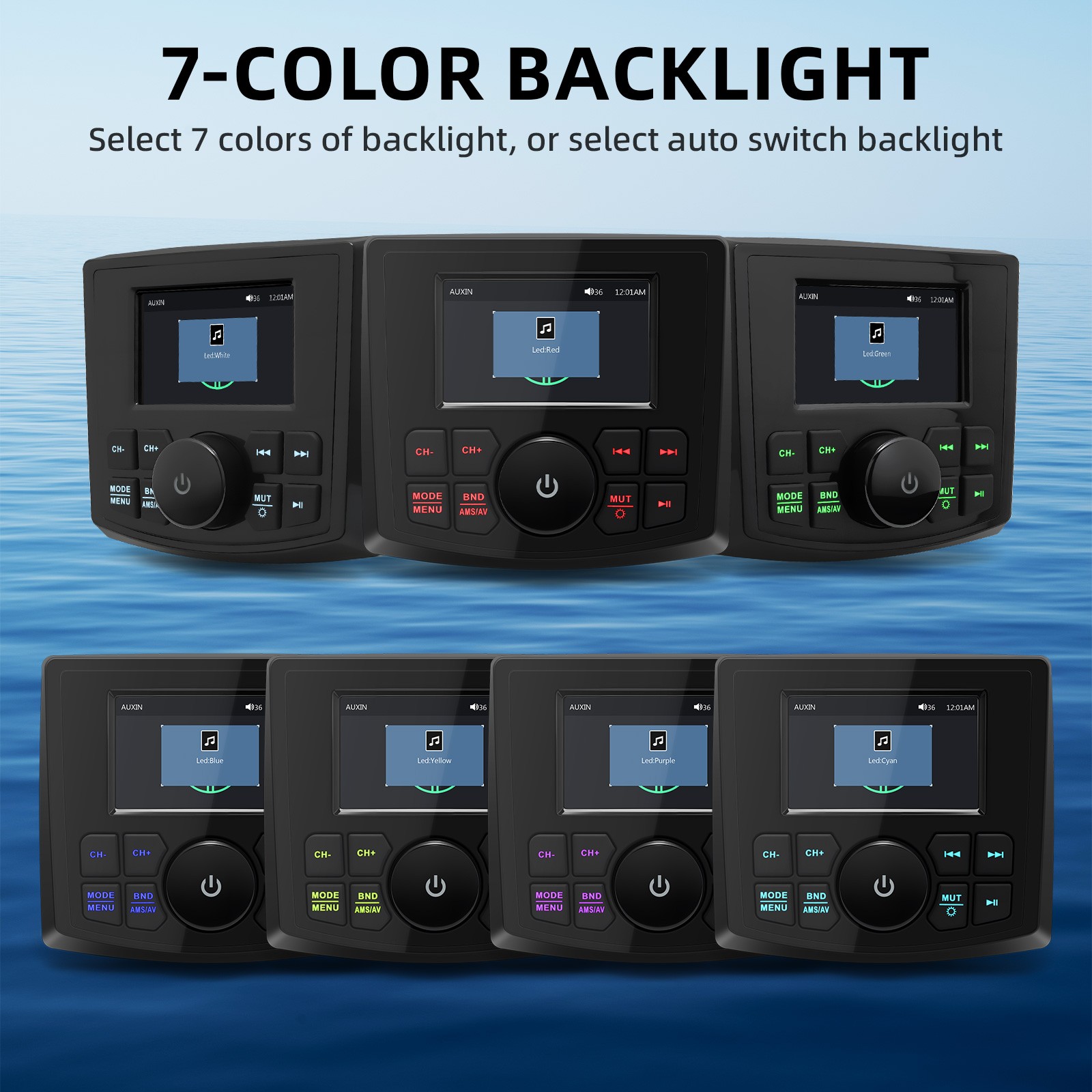 MP5 Marine Radio Boat Radio Stereo Media Video Player Waterproof Bluetooth