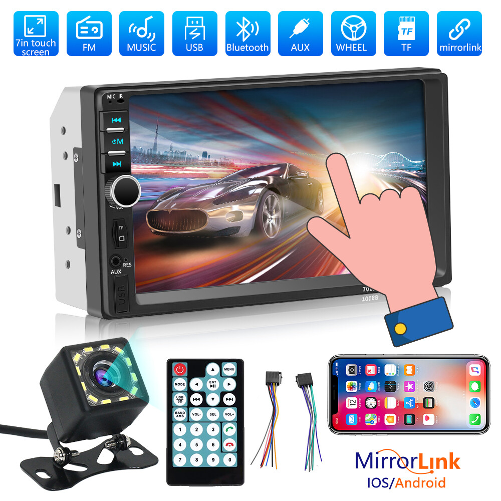 Radio Estereo De Pantalla Para Coche Carro WiFi Doble Din Bluetooth MP5 Player