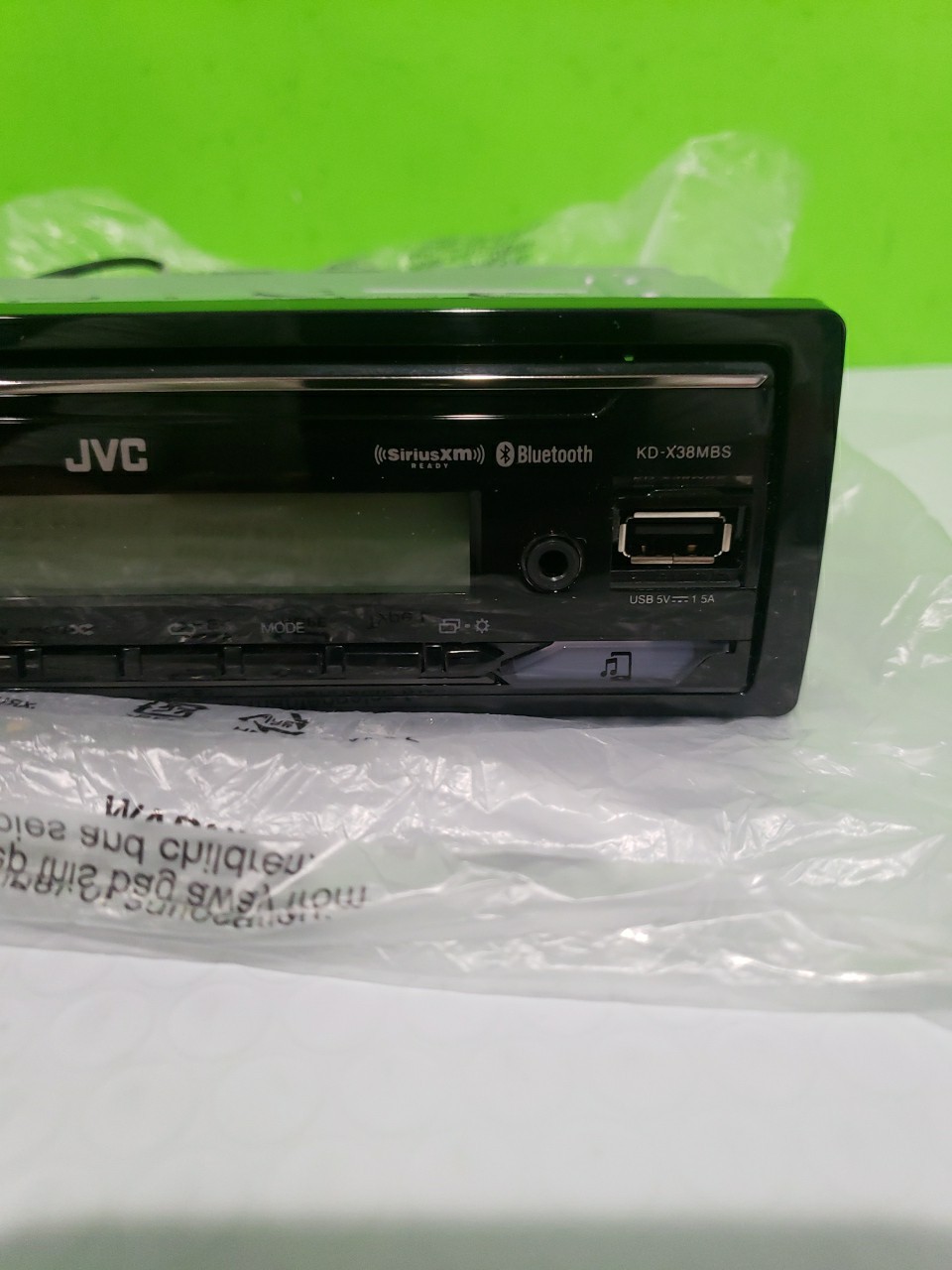 JVC KD-X38MBS Single DIN Marine MotorSport Bluetooth USB AUX LED Stereo Receiver