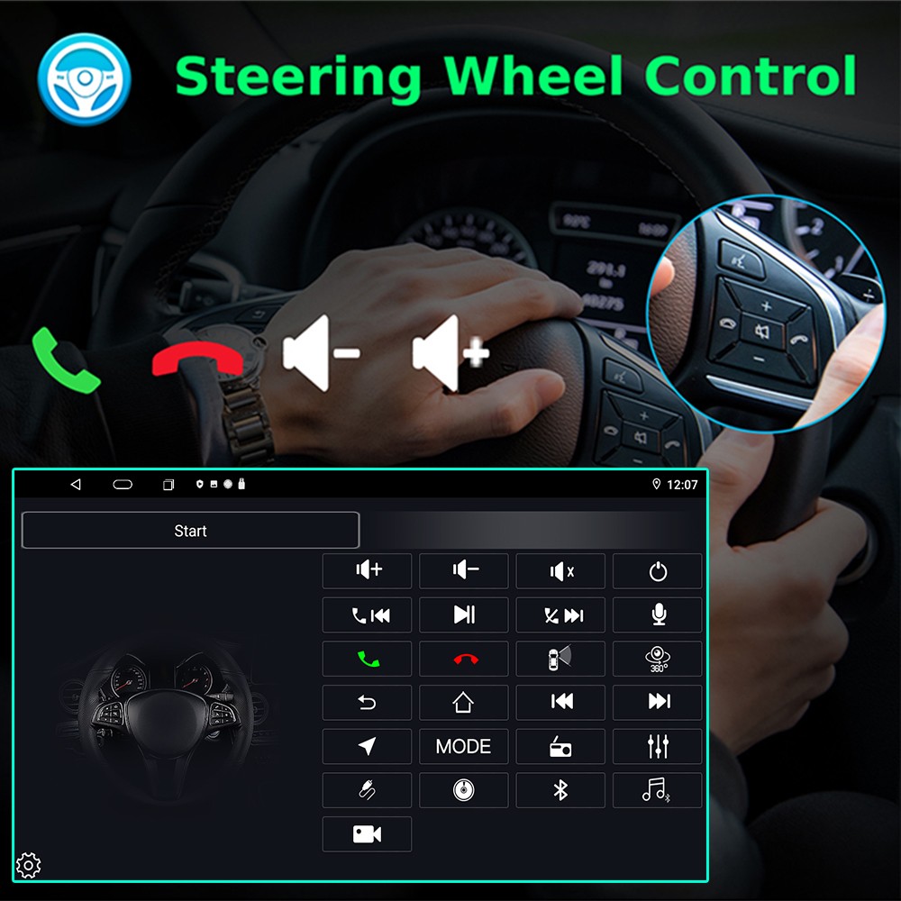 Android 13 Single 1Din 9″ Car Stereo Apple CarPlay Auto Radio GPS Navi WiFi MP5