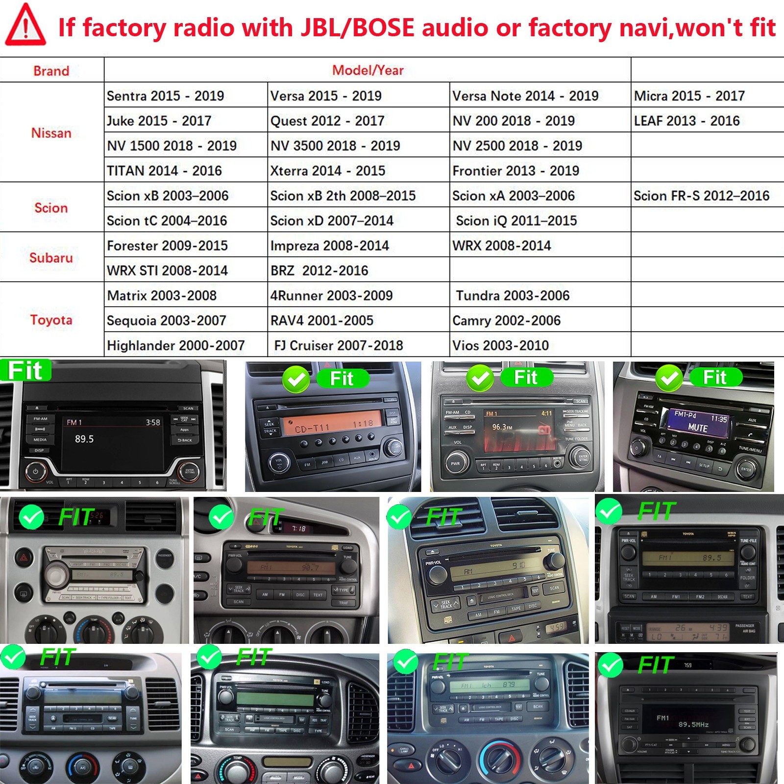Car Stereo Radio AM FM Wireless Carplay GPS For Toyota Tundra Sequoia 2003-2006