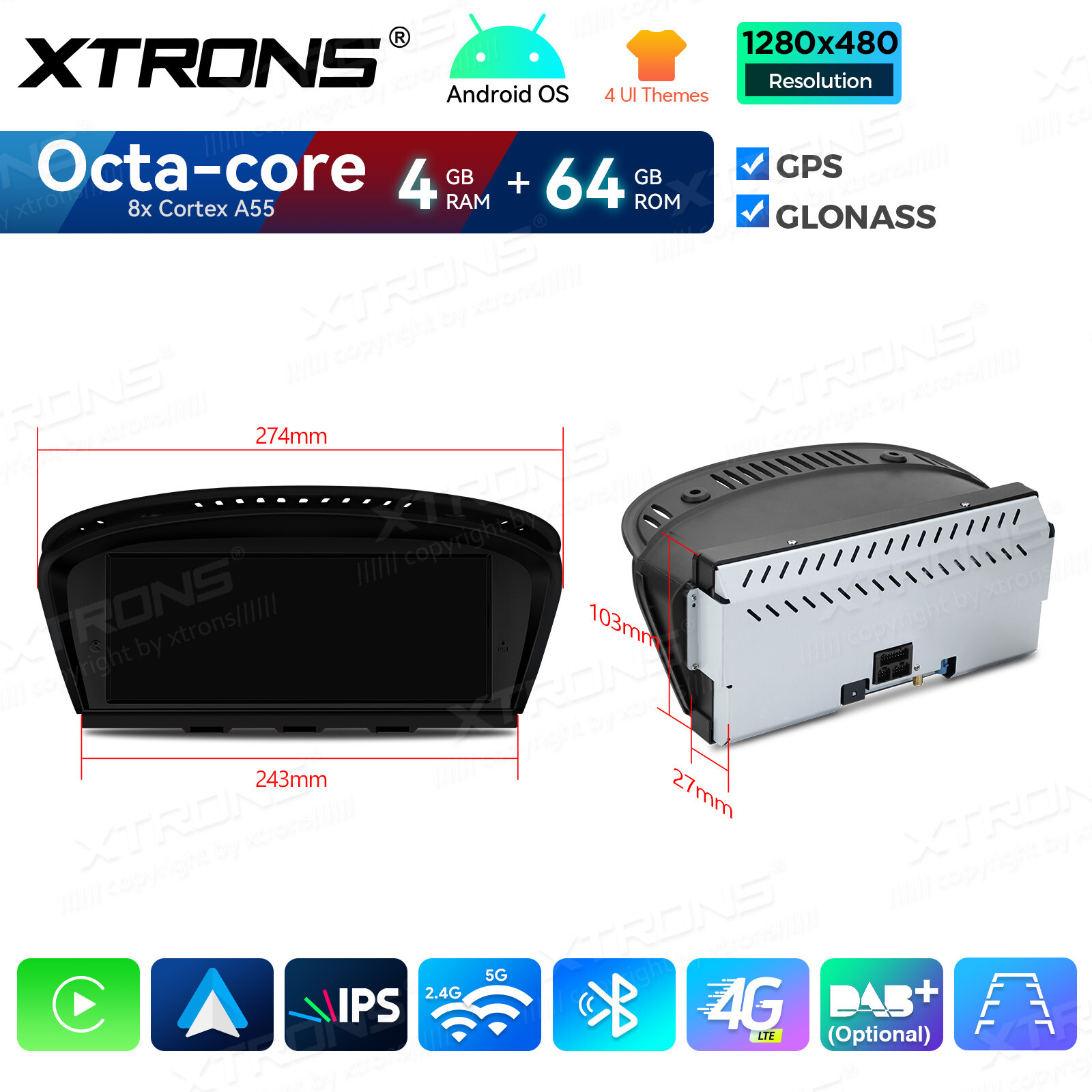 Qulcomm Octa Core Android 12 Car Stereo Radio GPS DSP For BMW 3/5er E60 E90 CCC