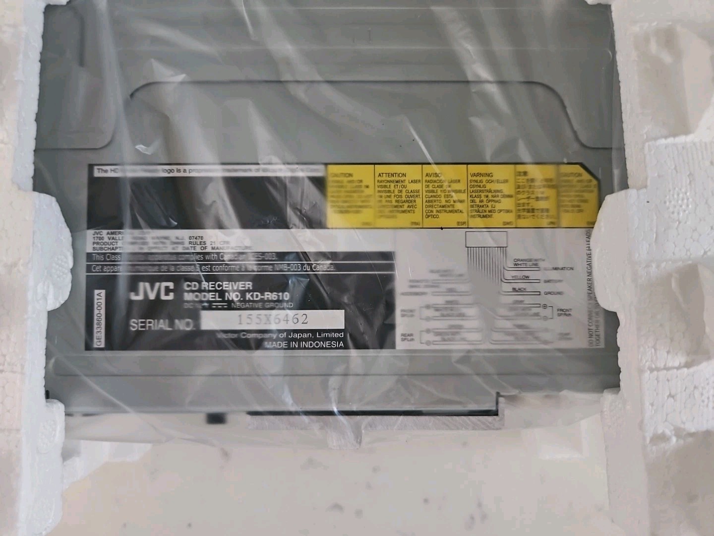 JVC KD-R610 In Dash Stereo Brand New